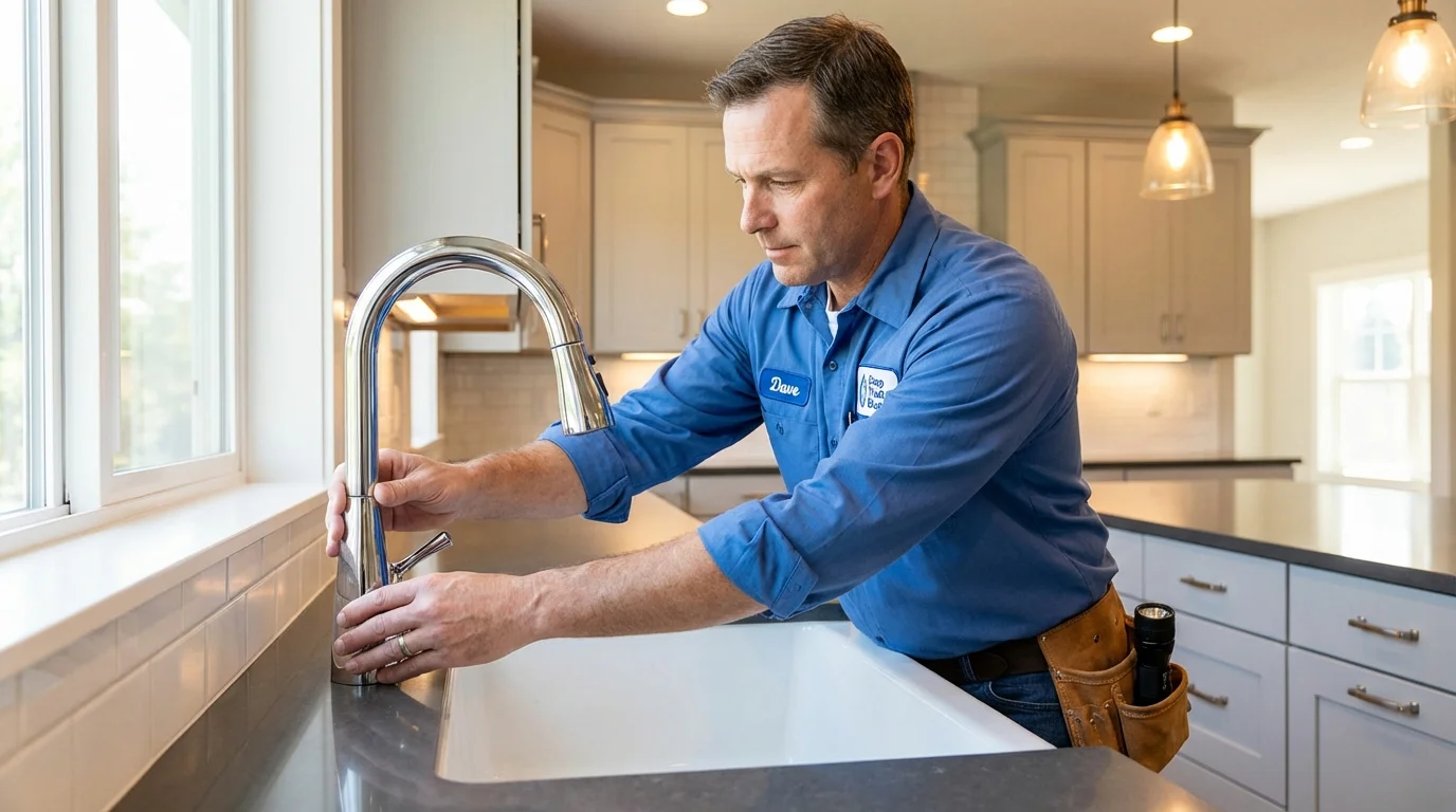 Kitchen faucet installation by Johns Plumbing LLC in Auburn Hills